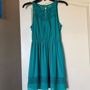 teal green dress